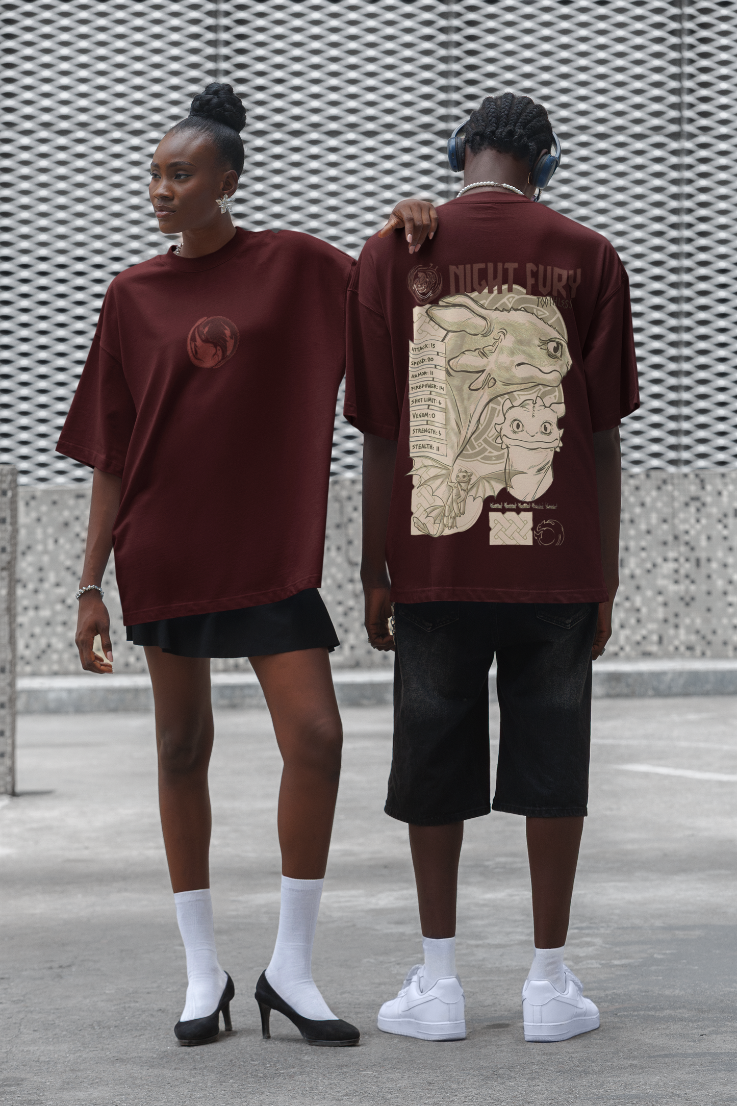 Unisex Oversized T-Shirt : Night Fury