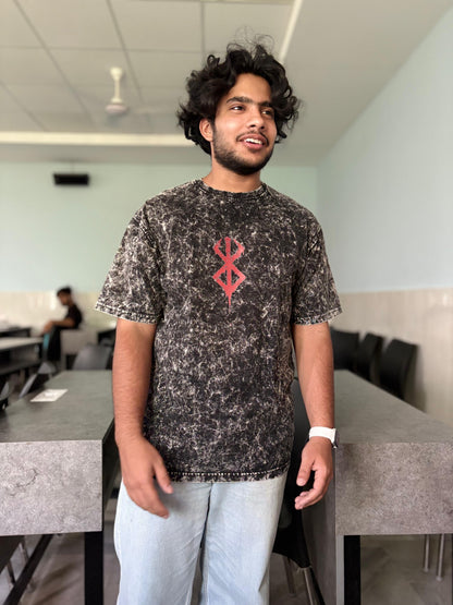 Acid Washed Oversized Tee : Berserk