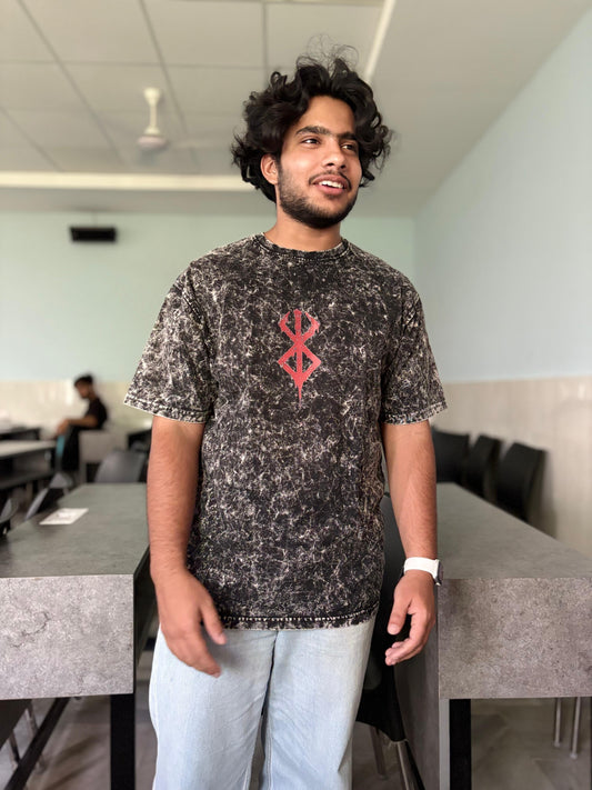 Acid Washed Oversized Tee : Berserk