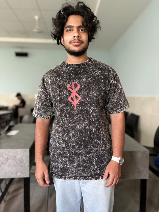 Acid Washed Oversized Tee : Berserk