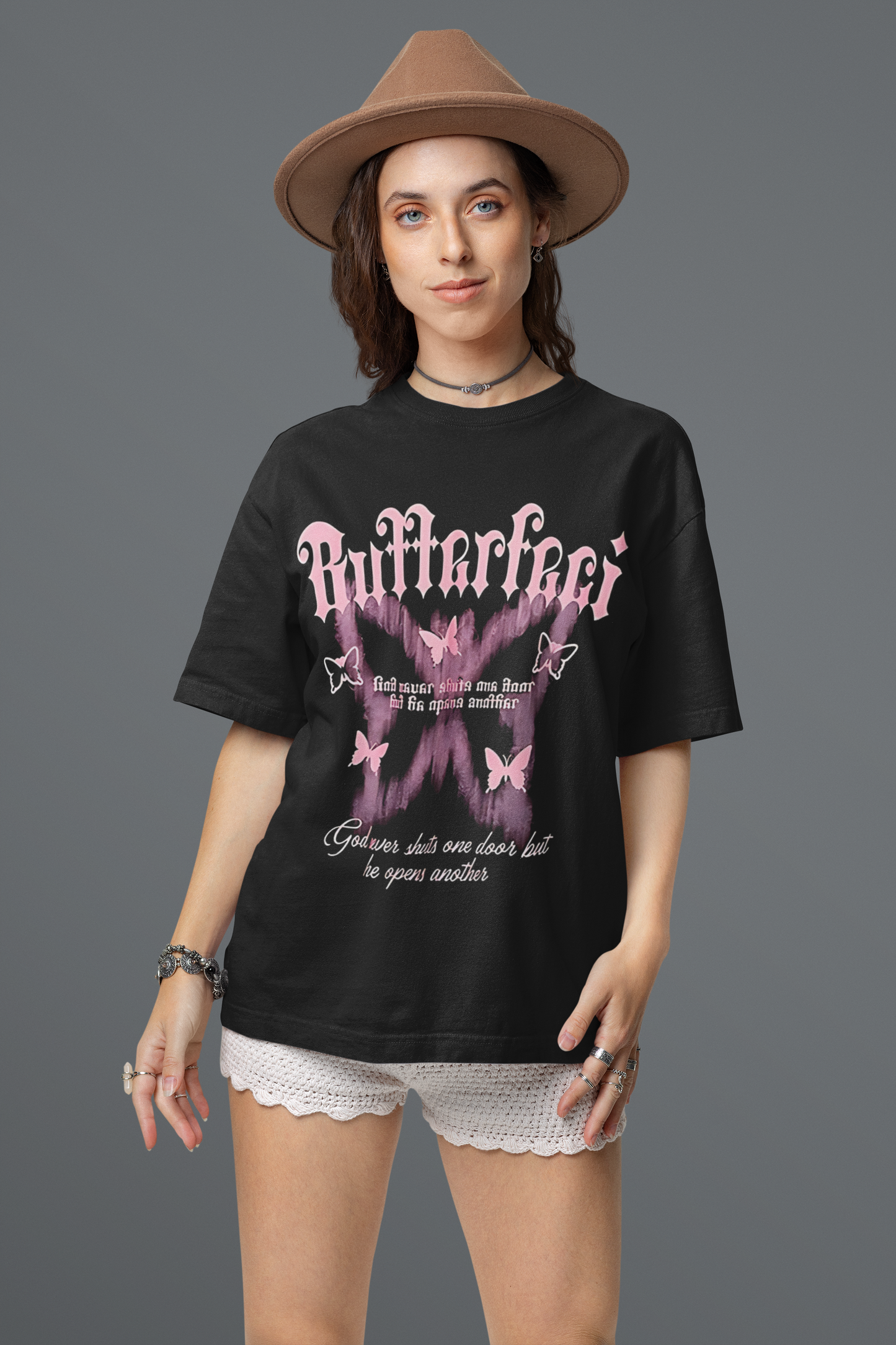 Oversized T-Shirt : Butterfly Blessings