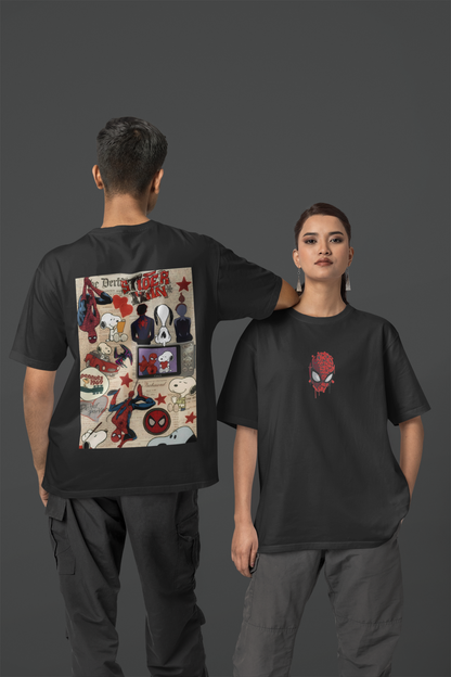 Unisex Oversized T-Shirt : Peanuts & Webs