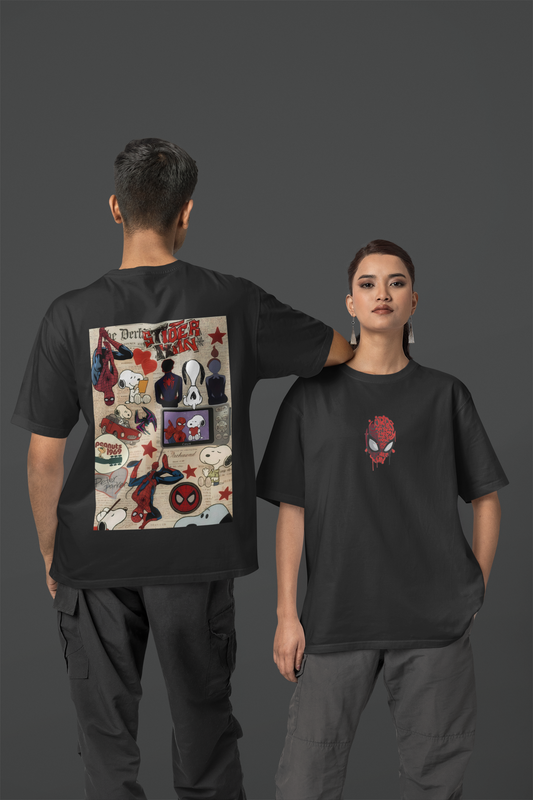 Unisex Oversized T-Shirt : Peanuts & Webs