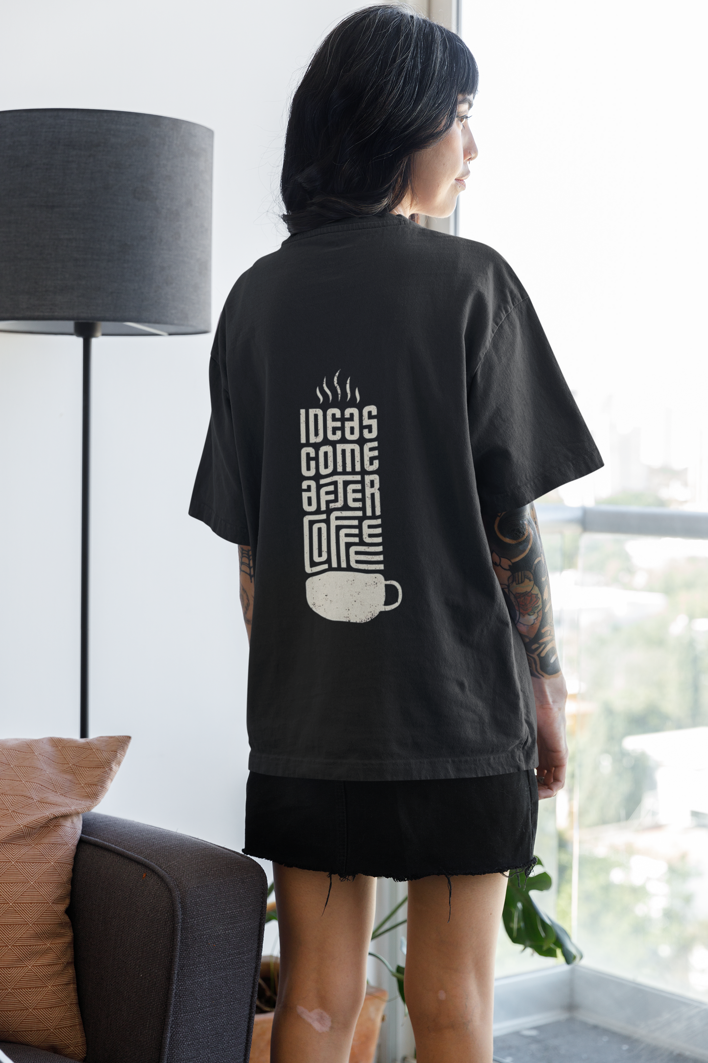 Women's Oversized T-Shirt : Coffee Break