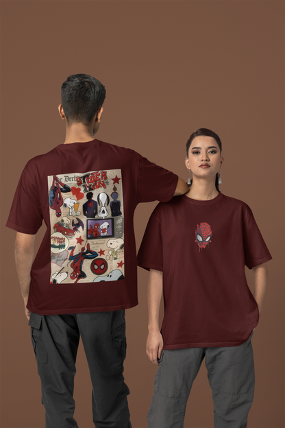 Unisex Oversized T-Shirt : Peanuts & Webs