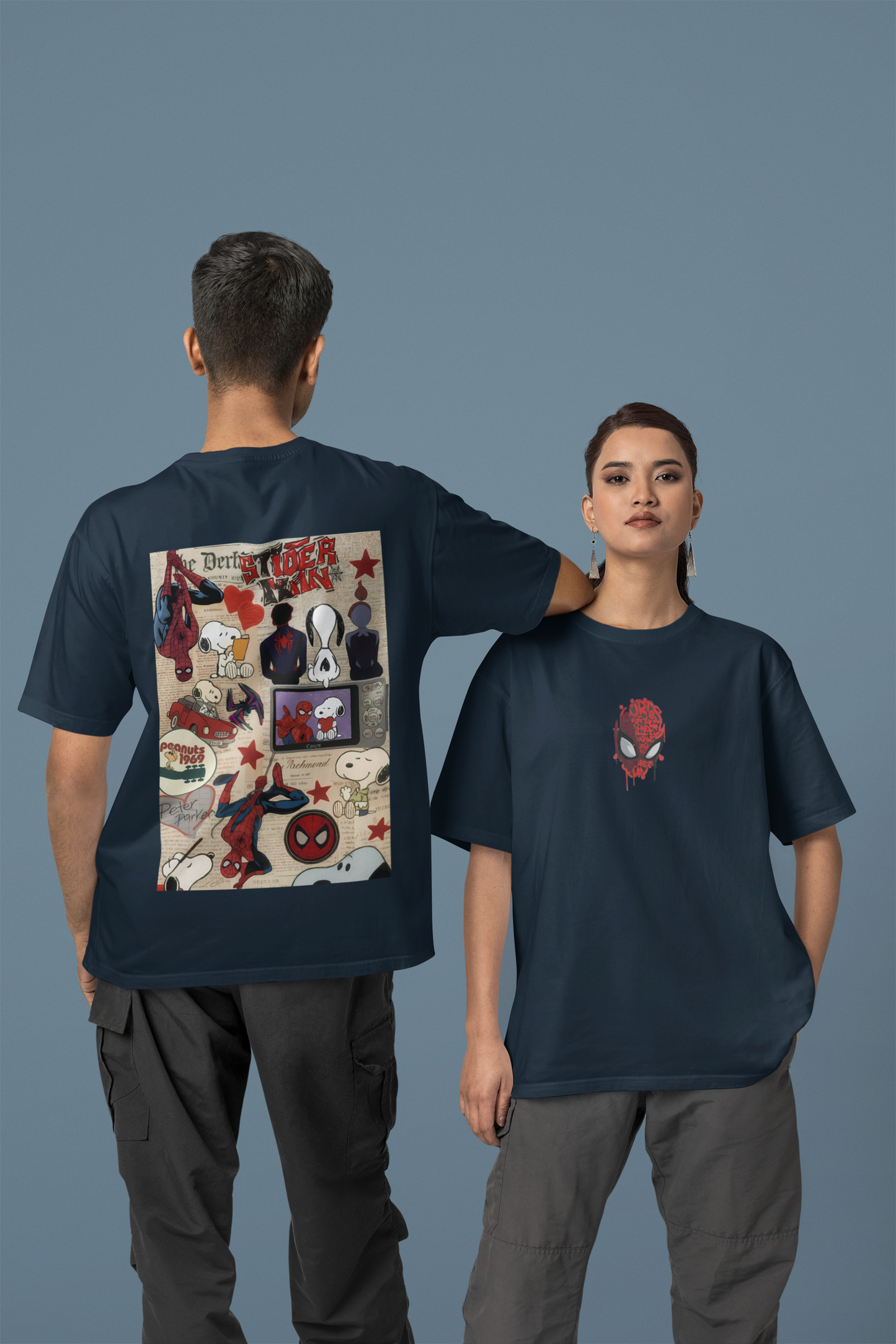 Unisex Oversized T-Shirt : Peanuts & Webs
