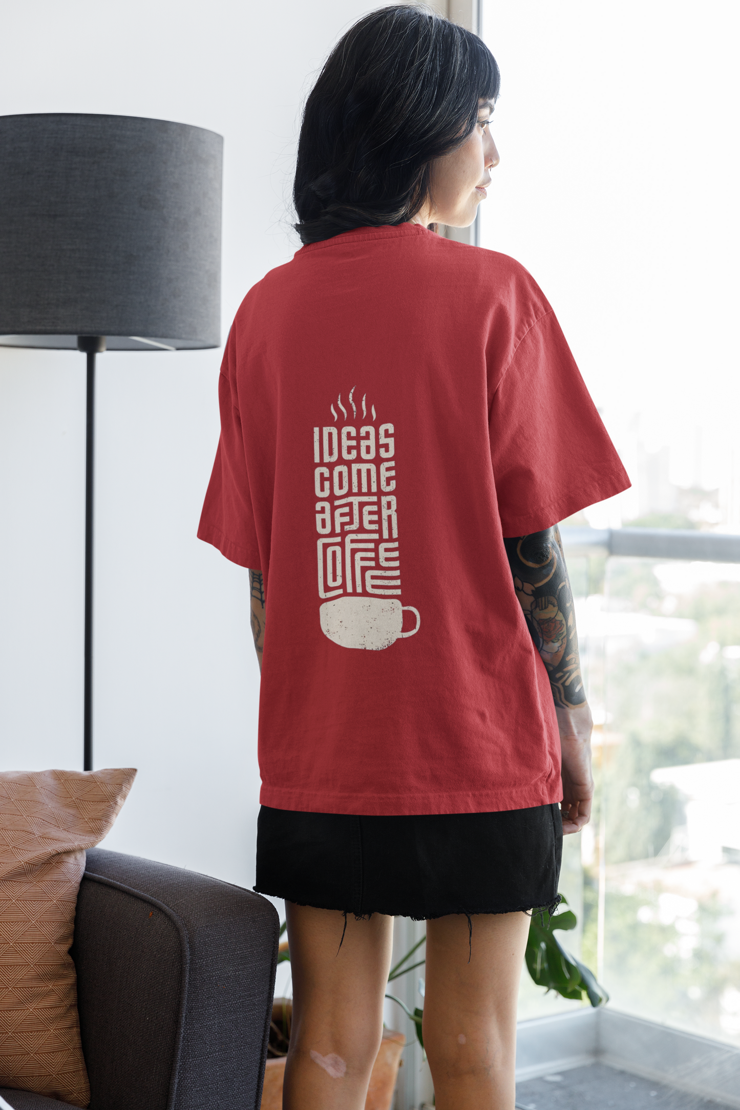 Women's Oversized T-Shirt : Coffee Break